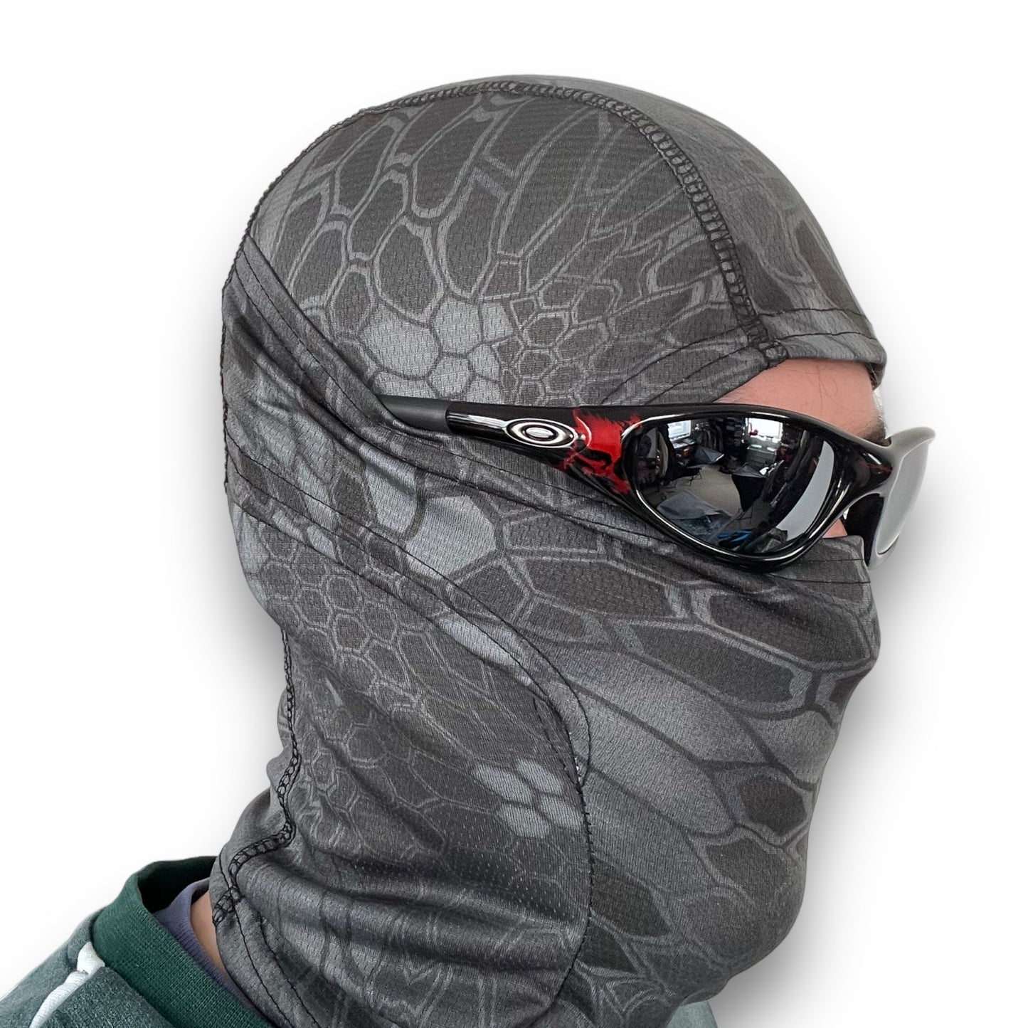 Oakley New Straight Jacket Blood Skull / Black Iridium | Default Title, Black