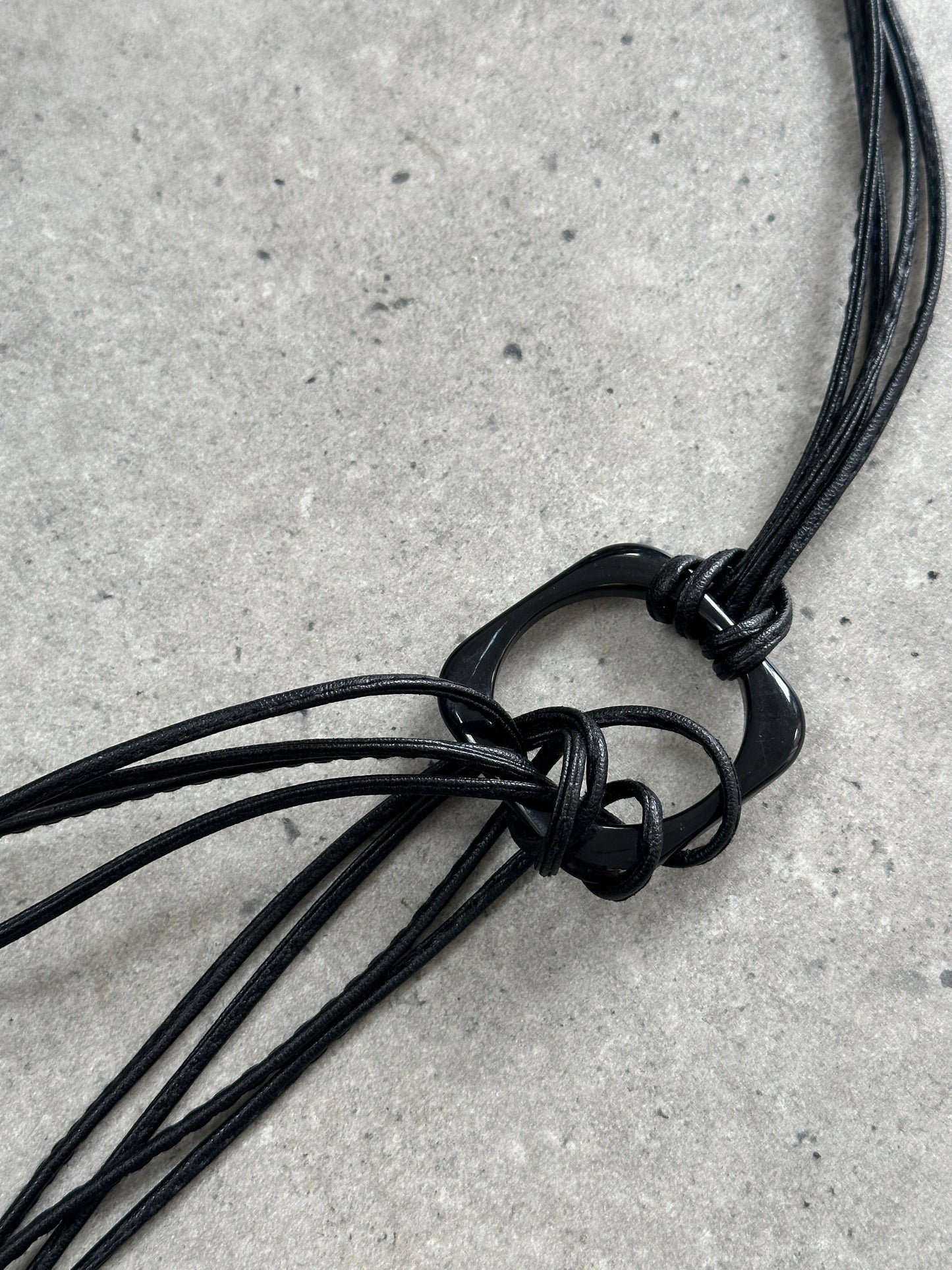 Vintage Faux Leather Rope Belt - One Size