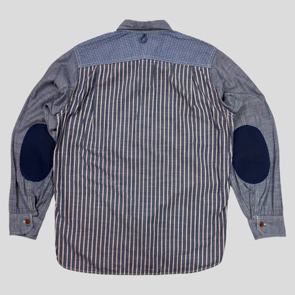Junya Watanabe 2016 Technical Patchwork Shirt - S/M | Small, Blue