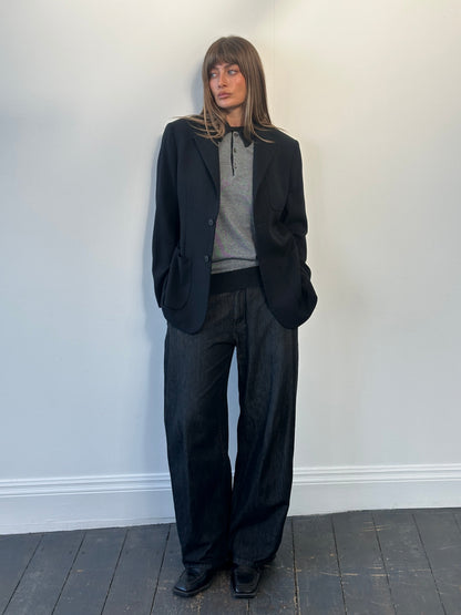 Emporio Armani 2000s Pure Wool Single Breasted Blazer - M