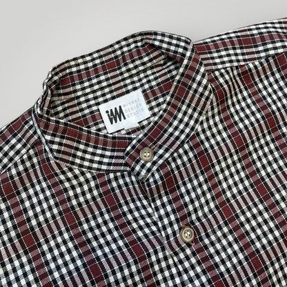 Issey Miyake Band Collar Check Shirt M