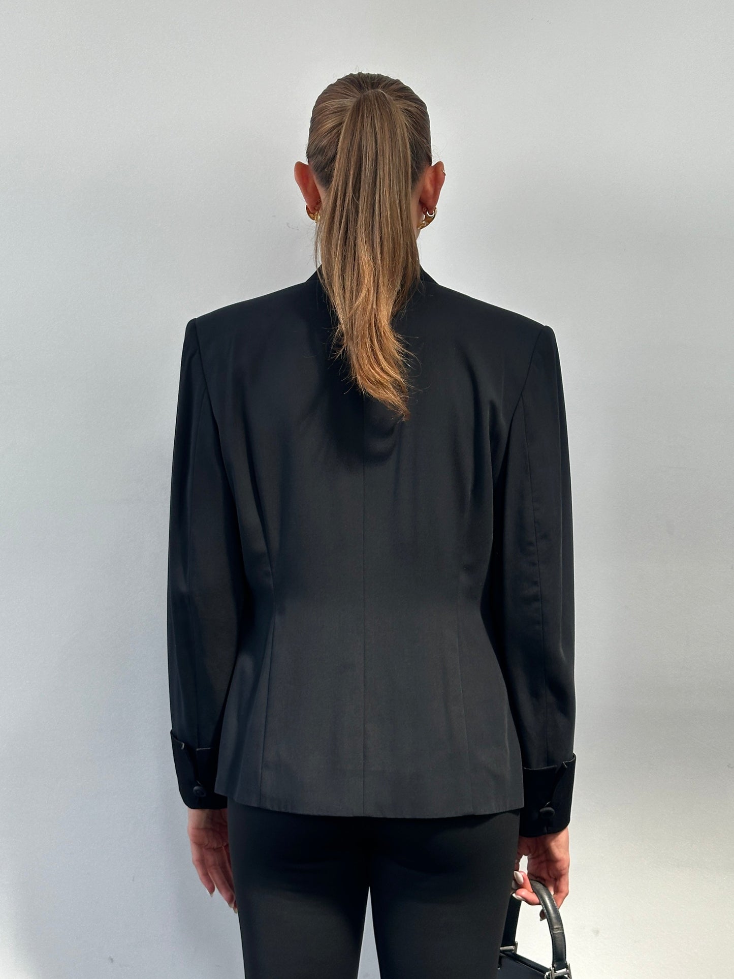 Vintage 90s Fitted Tuxedo Blazer -  M