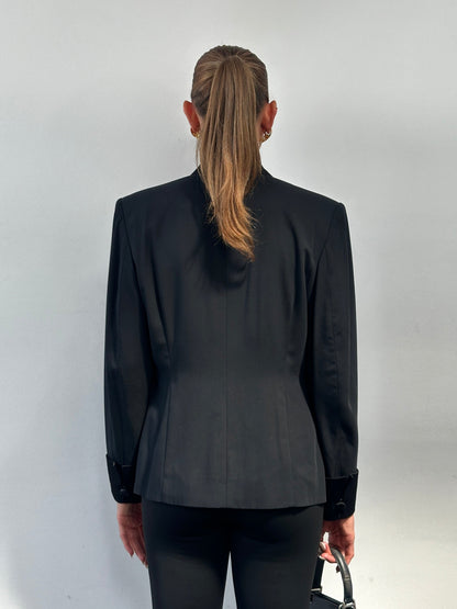 Vintage 90s Fitted Tuxedo Blazer -  M