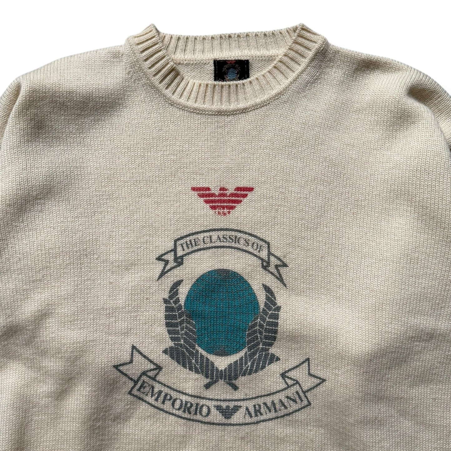 1980's Emporio Armani Knitted Jumper (M) | Default Title, Cream