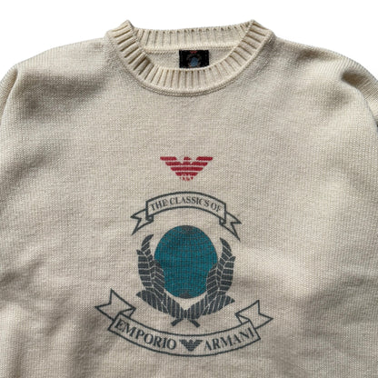 1980's Emporio Armani Knitted Jumper (M) | Default Title, Cream