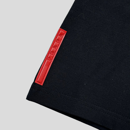 Prada Sport 2007 Red Tab Ringer T-shirt - L | Default Title, Black
