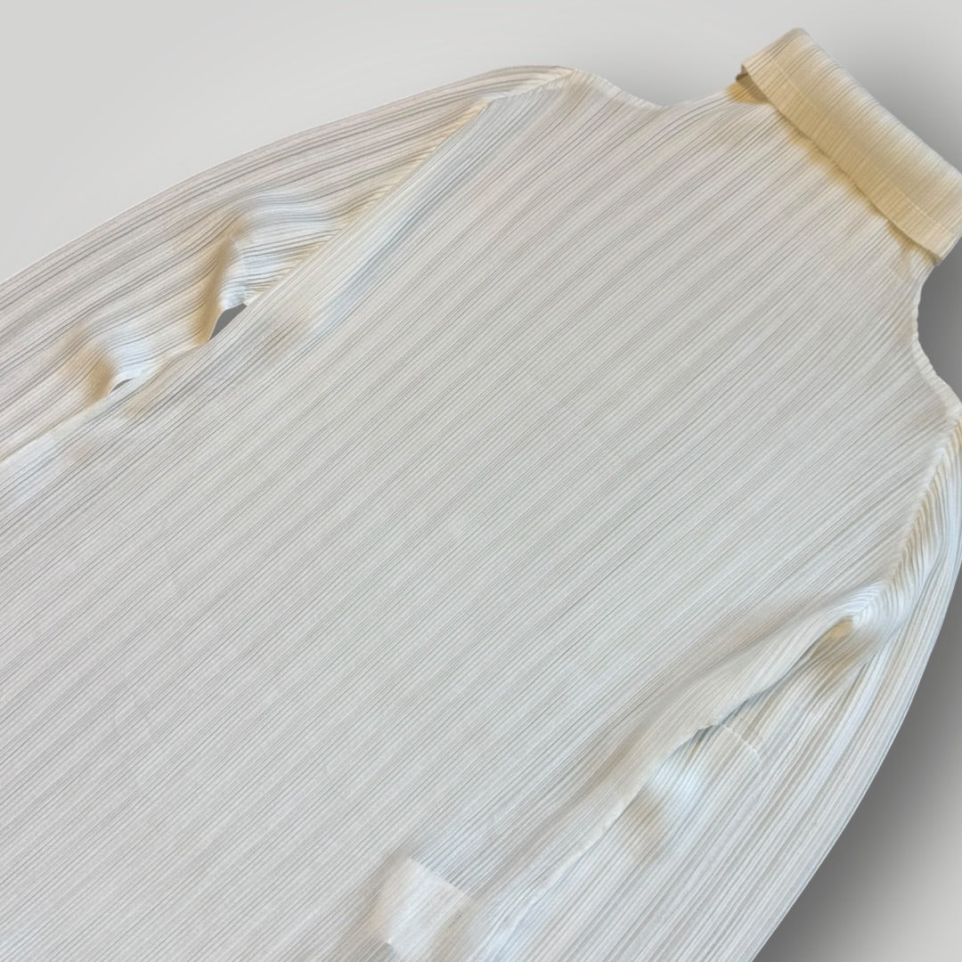 SS/13 Issey Miyake Pleats Please High Collar Top 2 | O/S, White