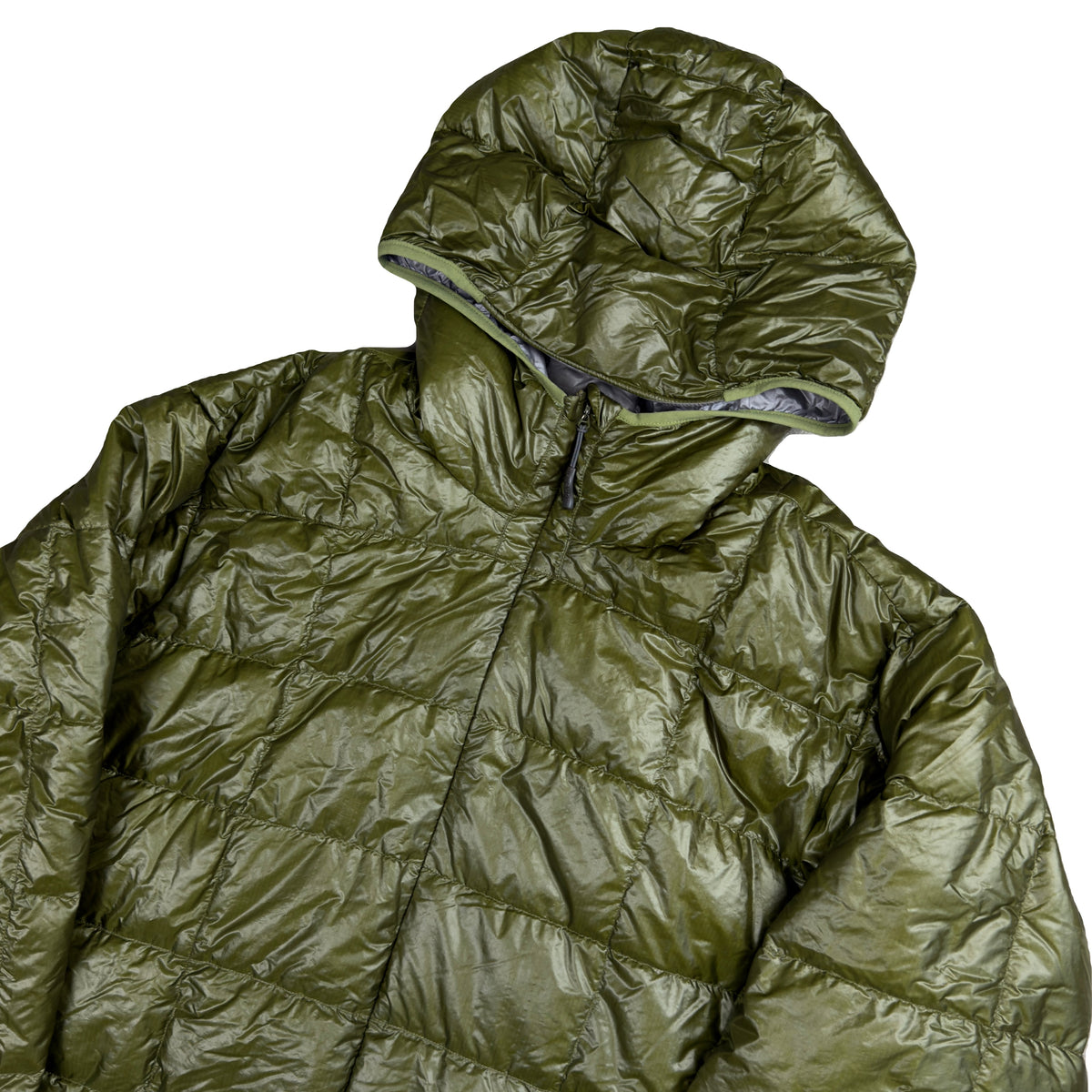 Montbell Superior Down Parka Puffer Jacket In Khaki Green (XL) | XL, Green