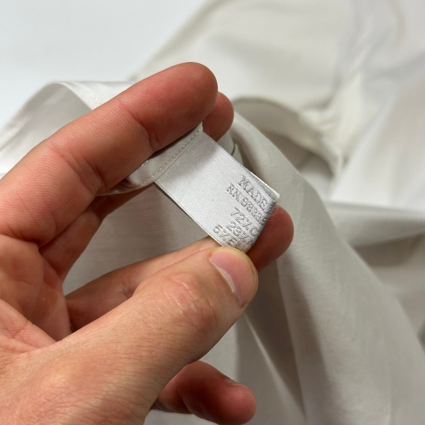Prada 90’s Pearl White Smart Co-nylon Button Up Shirt - L | Default Title, White