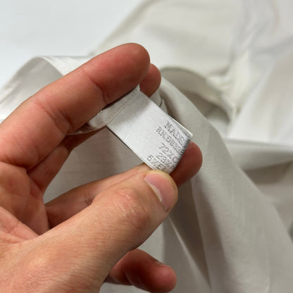Prada 90’s Pearl White Smart Co-nylon Button Up Shirt - L | Default Title, White