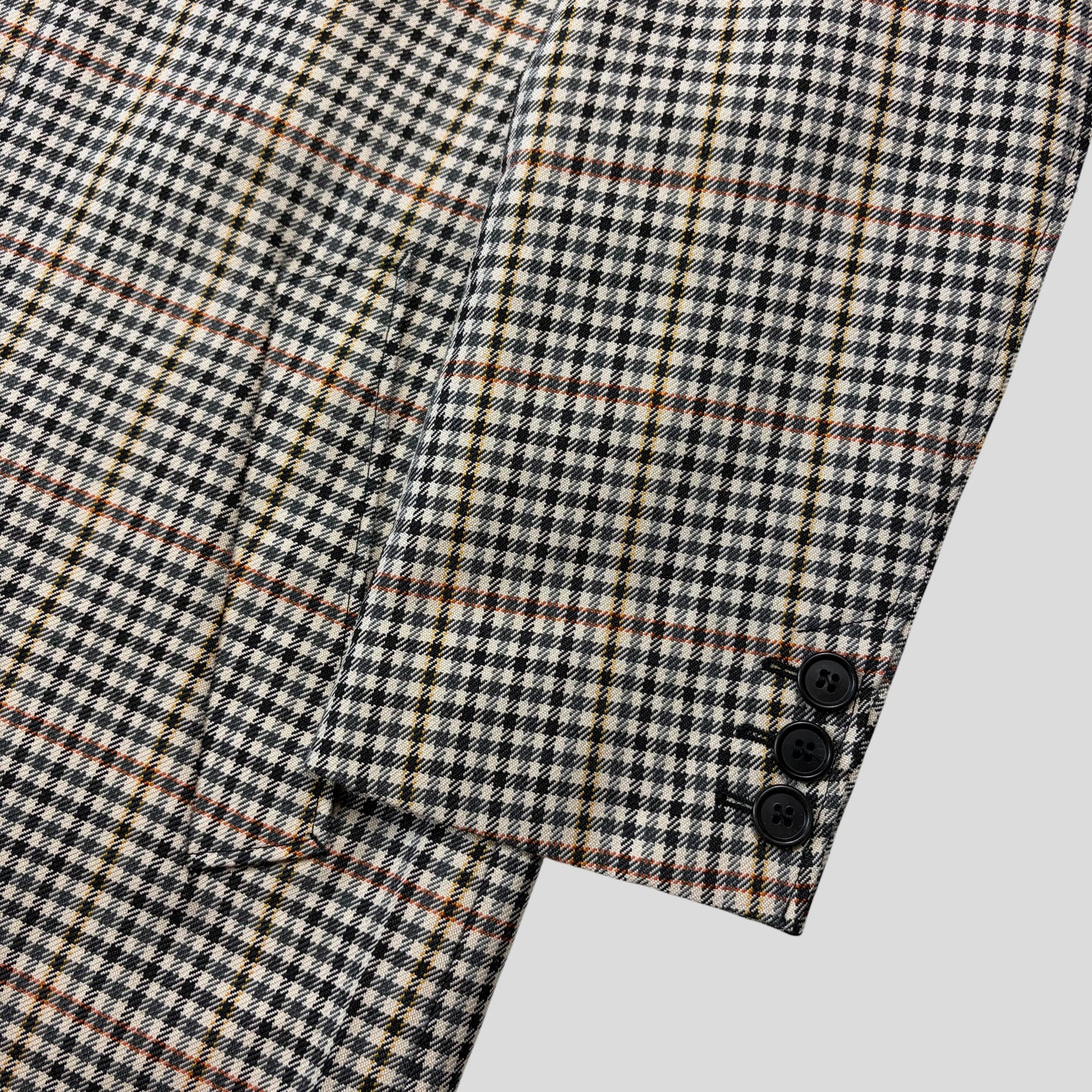 Prada 2020 Plaid Houndstooth Impermeable Virgin Wool Car Coat  - M | O/S, Red