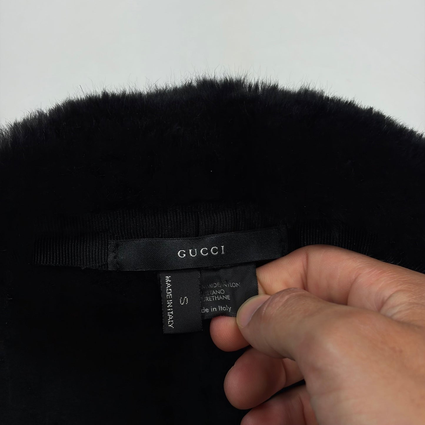 Gucci by Tom Ford 00’s Nylon Canvas Fur Trapper Hat - S | O/S, Black