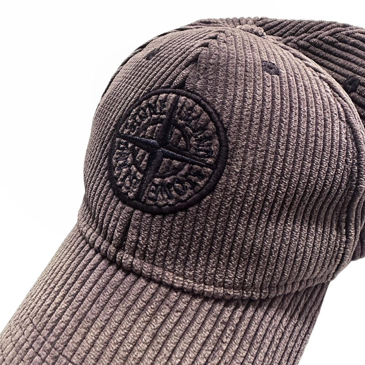 Stone Island Corduroy Compass Logo Hat