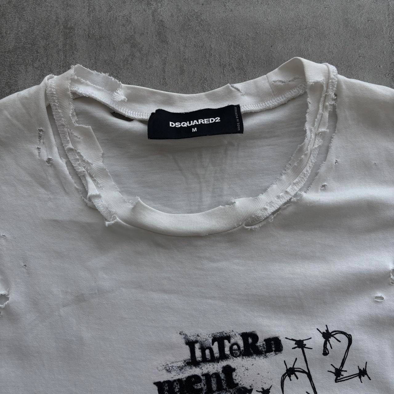DSQUARED2 DISTRESSED TOP | O/S, Red
