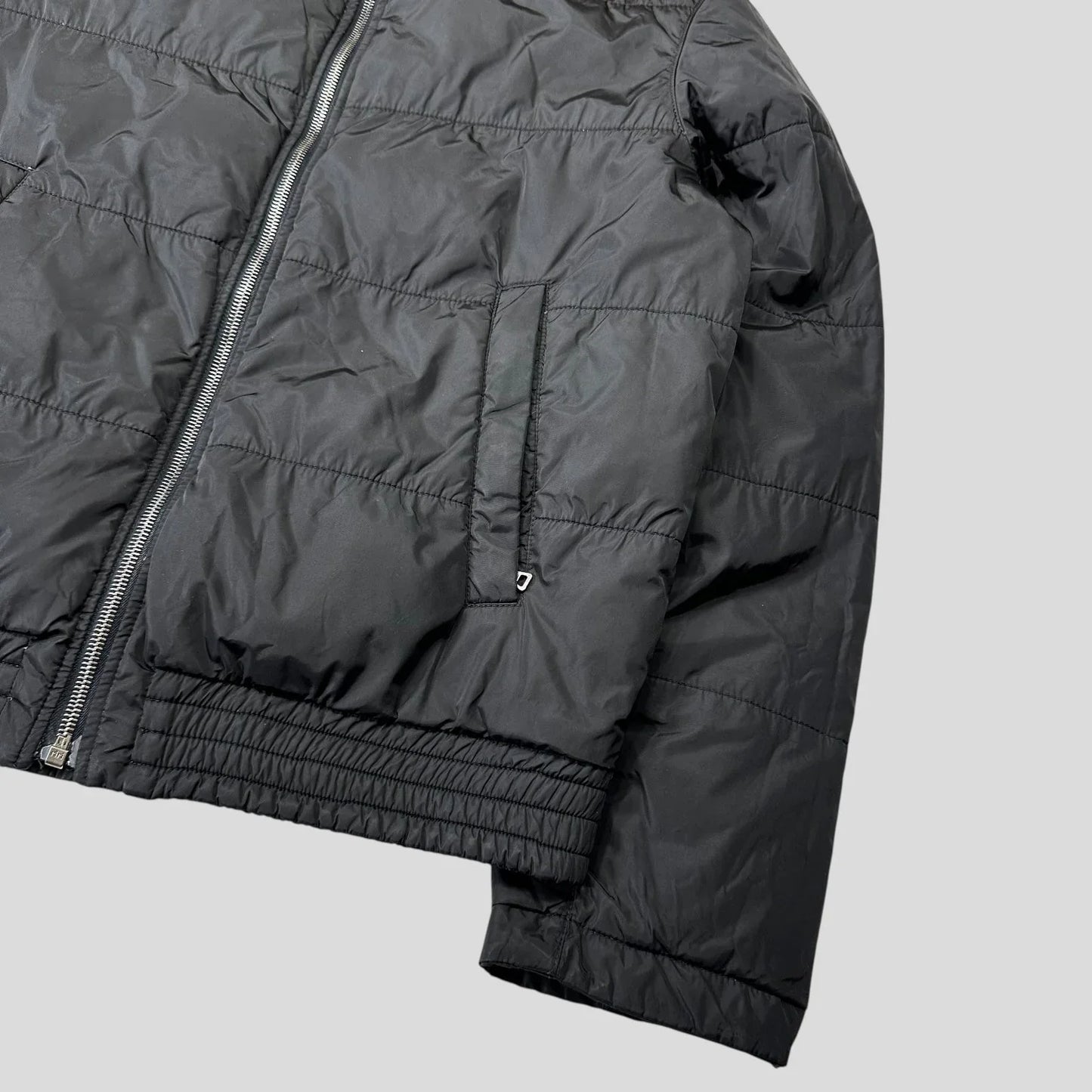 Prada Sport 2008 Goretex Reversible Black Logo Nylon Down Puffer Jacket - IT50 (M)