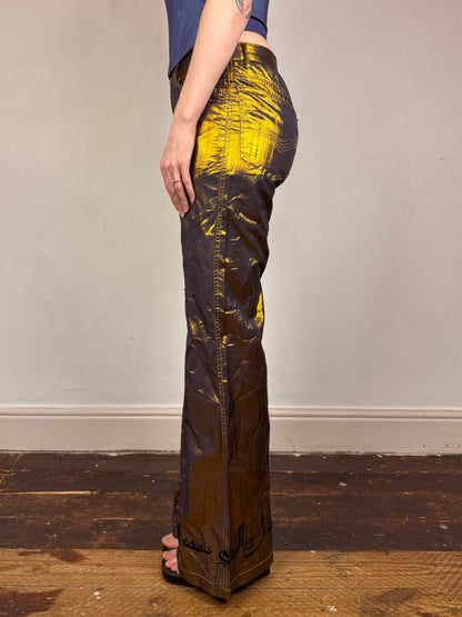 Jean Paul Gaultier c.F/W 1998 gold lamé trousers