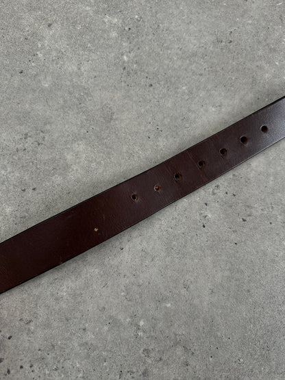 Vintage 1990s Square Leather Belt - W30-36