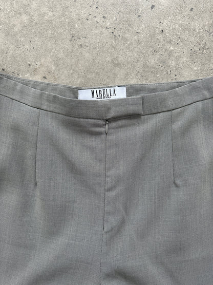 Marella Wool Blend High Waisted Tapered Leg Trousers - W28