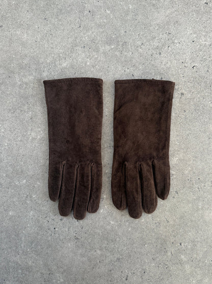 Vintage Suede Gloves - S