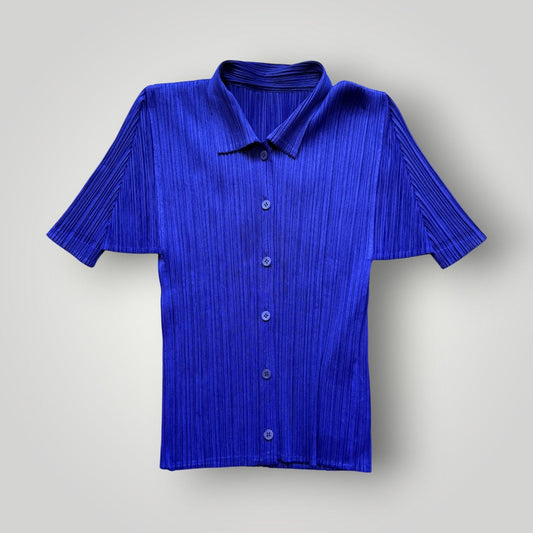 SS/07 Issey Miyake Pleats Please Button Up Top | O/S, Purple