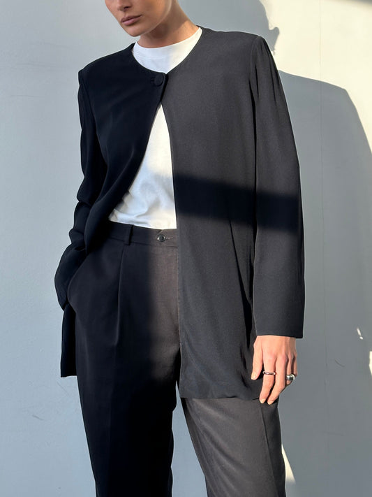 Luisa Spagnoli Minimal Single Button Blazer - M