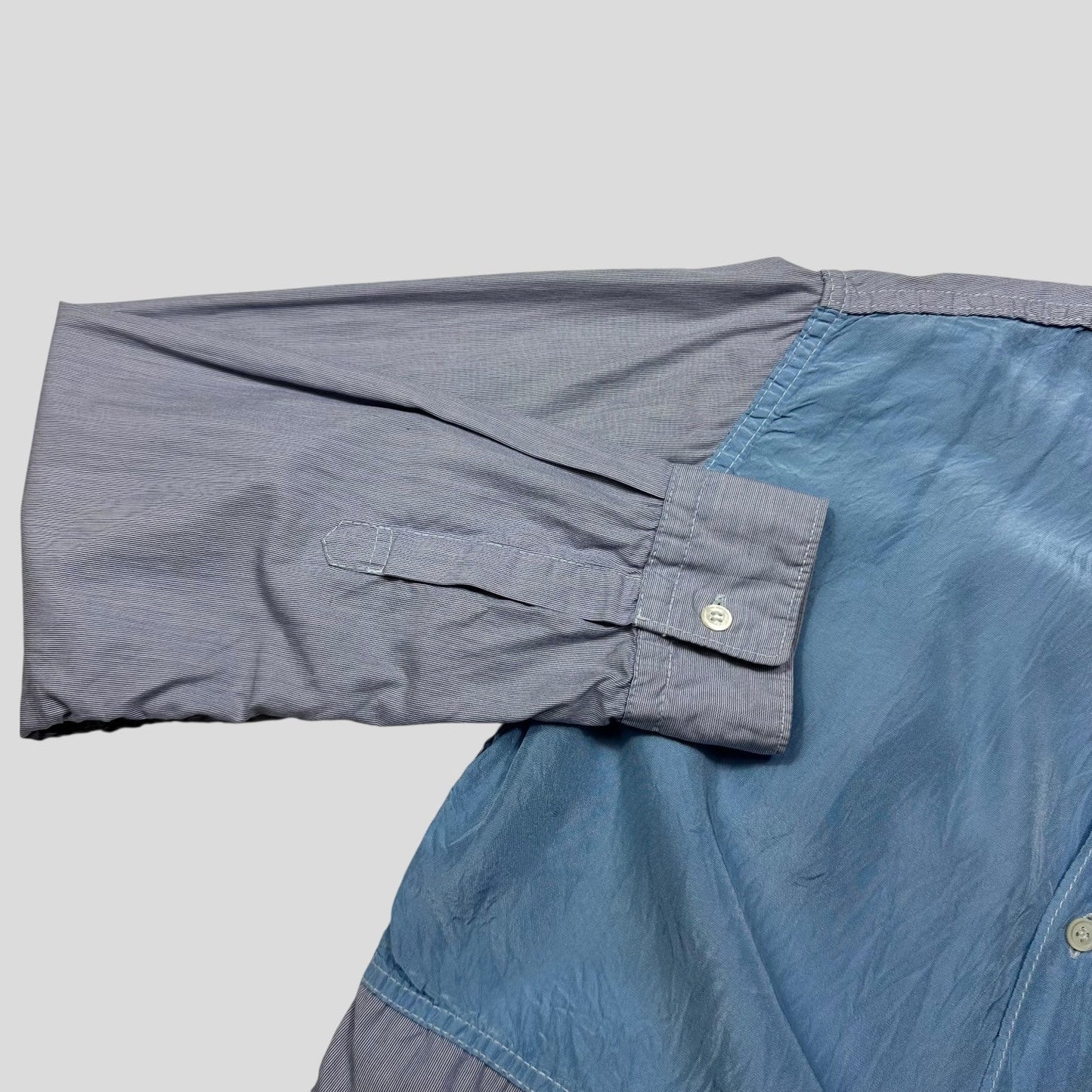 Comme Des Garçons Homme 2008 Iridescent Panelled Striped Shirt - S/M