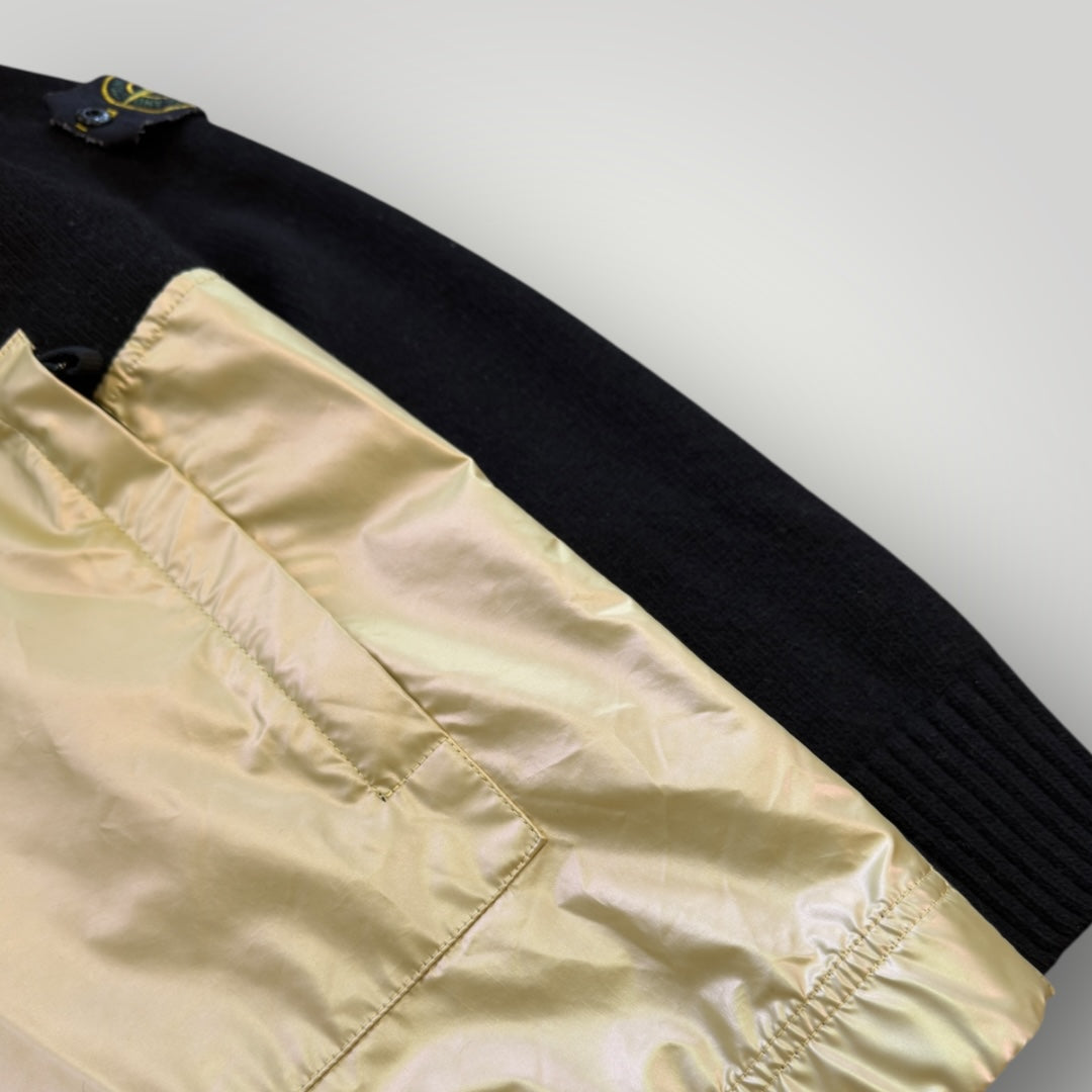 Stone Island AW/18 Iridescent Coating Coating Tela Reflex Knitted Hoodie L