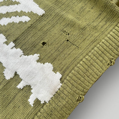 Kapital 5G Distressed Intarsia Knit XL