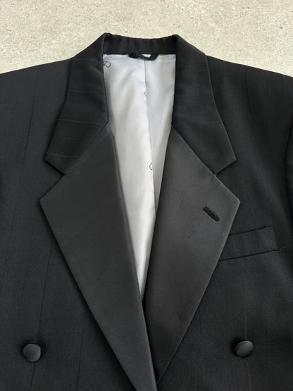 Christian Dior Monsieur 80s Double Breasted Tuxedo Tailcoat Blazer - M