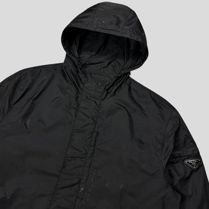 Prada Milano 2017 Triangle Plaque Logo Nylon Windbreaker Jacket - IT50 | Default Title, Black