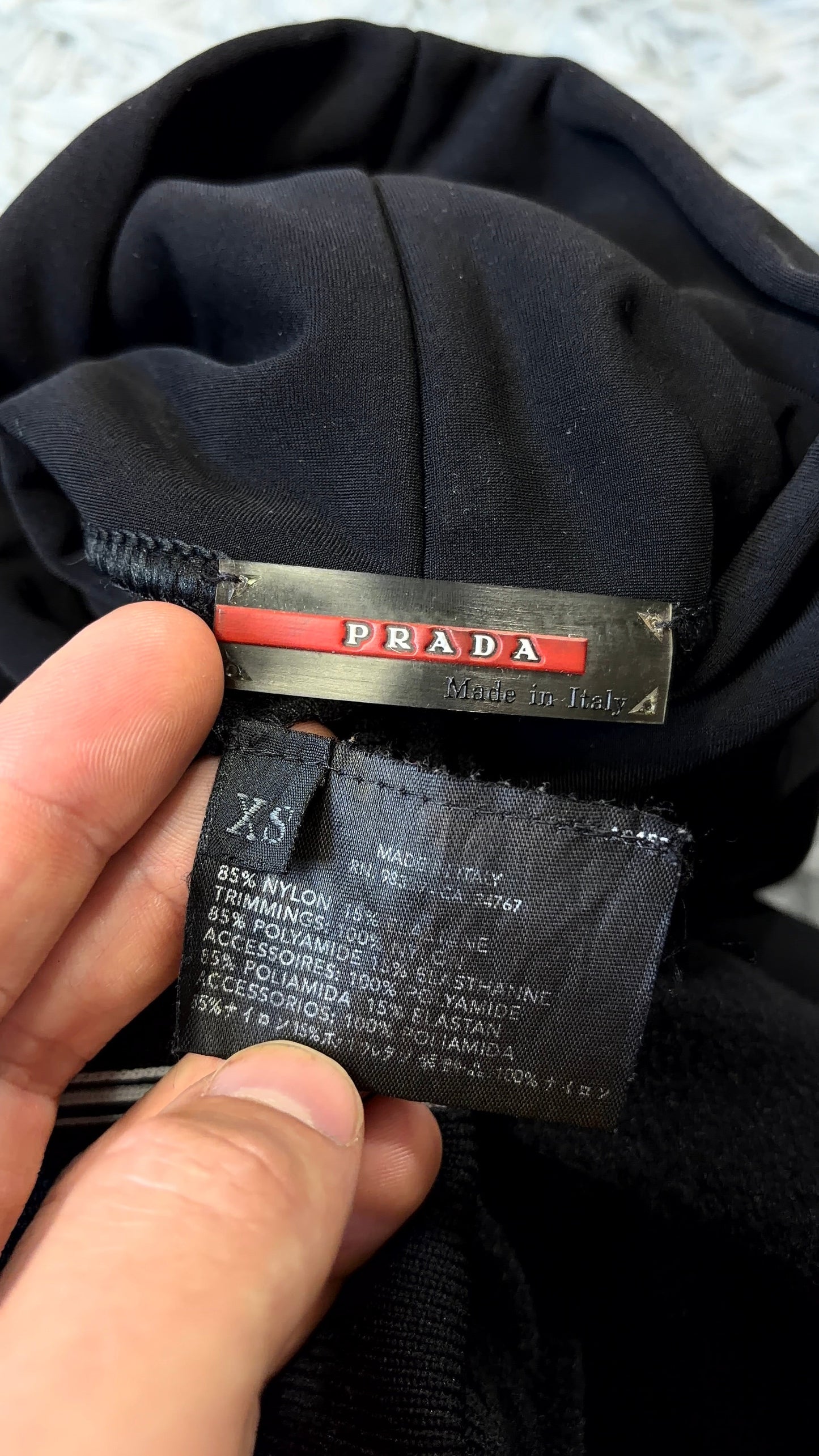 Prada Sport AW00 Nylon Stretch Contrast Seam Stash Pullover - XS/S | O/S, Multicoloured