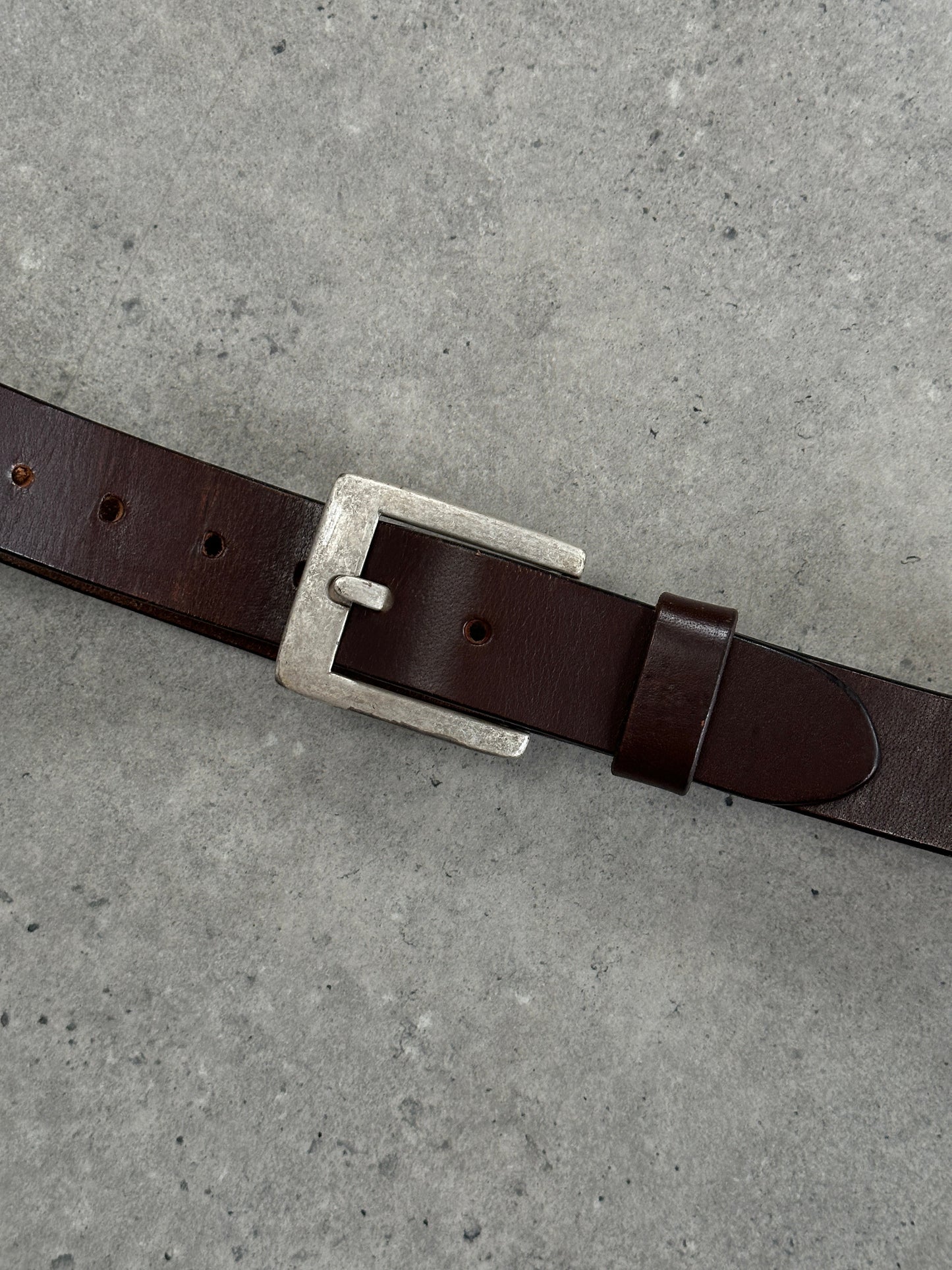 Vintage 1990s Square Leather Belt - W30-36