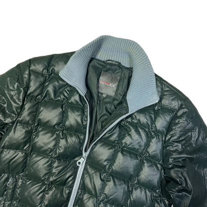 Duvetica Square Stitch Puffer Jacket In Dark Green & Blue (M) | Duvetica, Blue