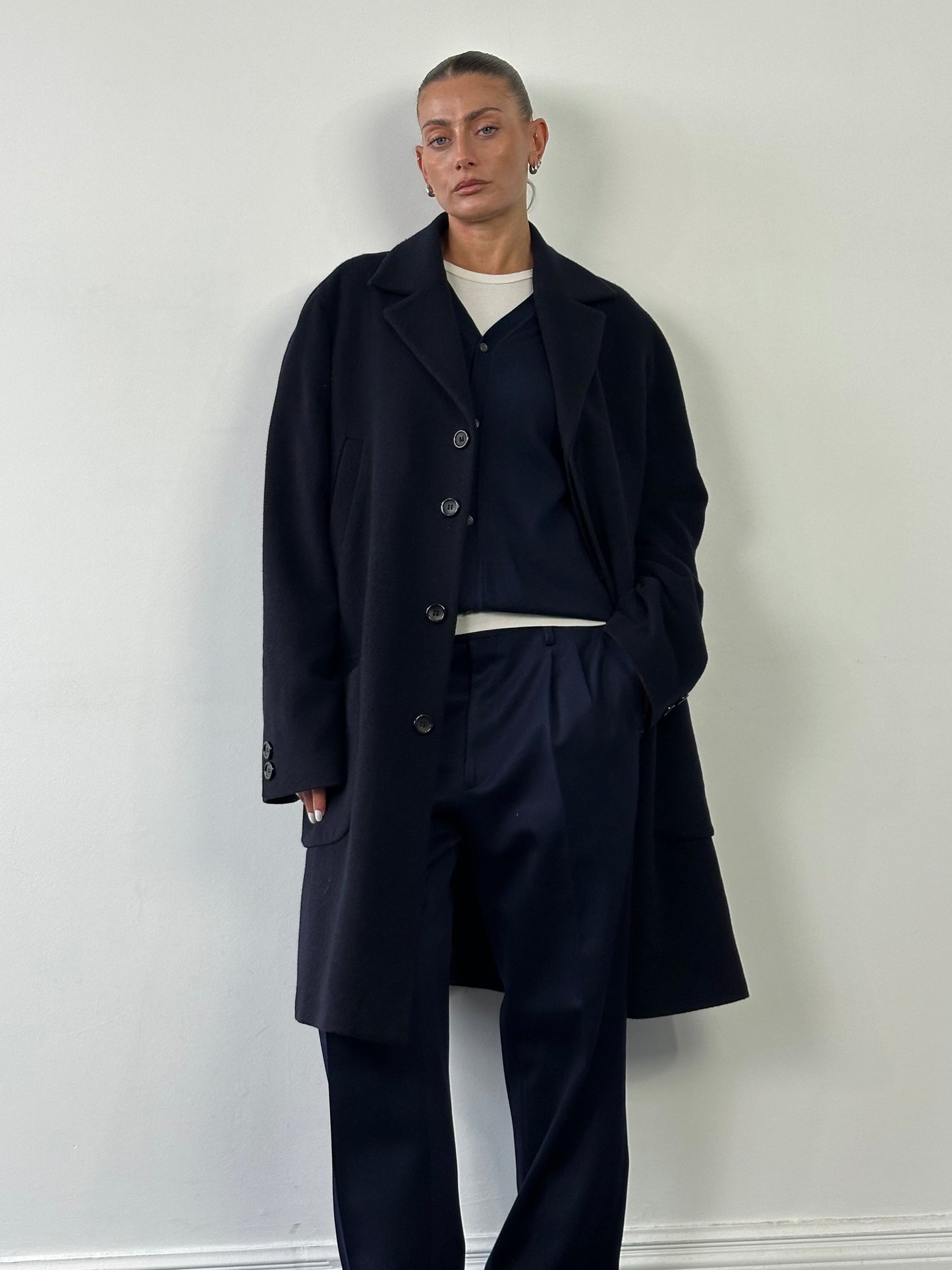 Vintage Wool Single Breasted Coat - XL/XXL