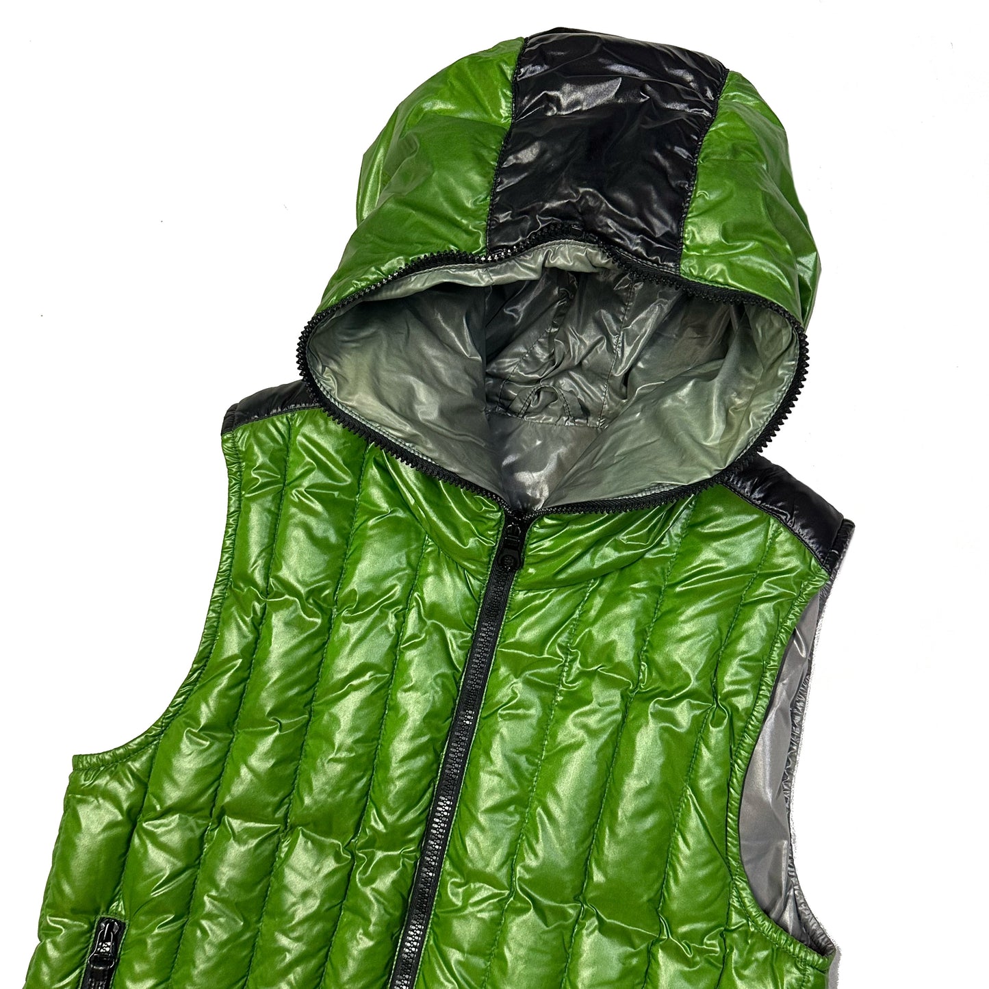 Duvetica Hooded Puffer Gilet In Green ( M )