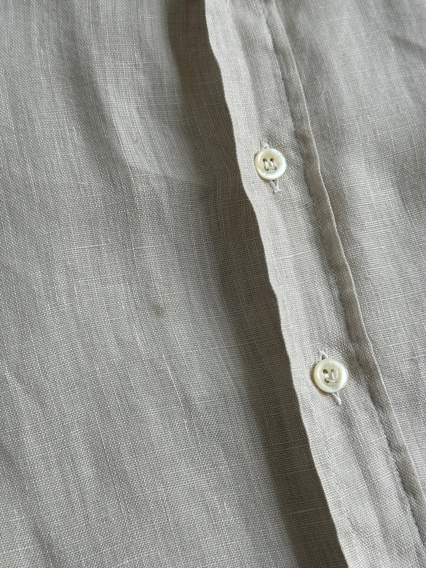 Italian Vintage Pure Linen Short Sleeve Shirt - XL