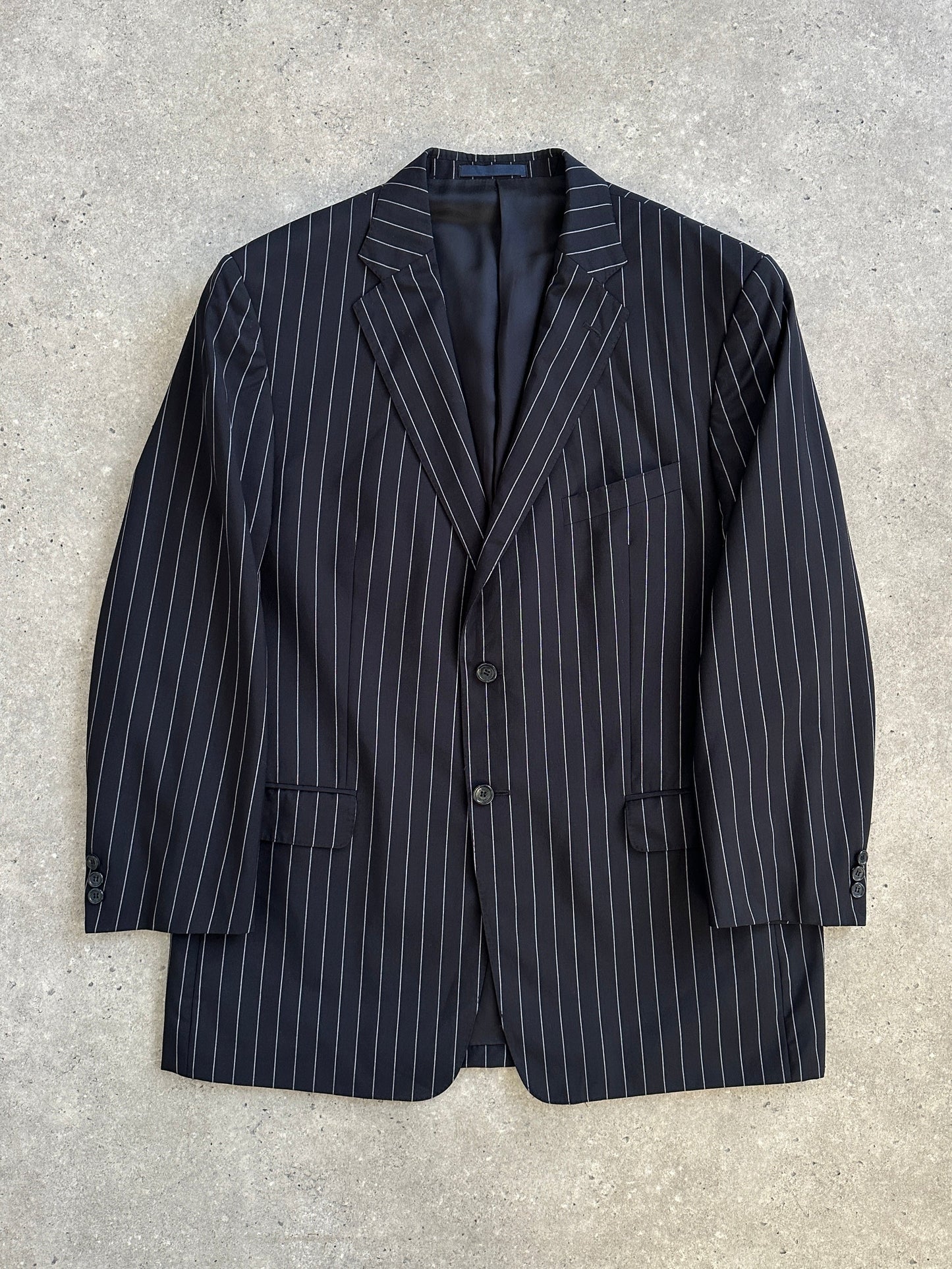 Versace Collection Stripe Pure Wool Single Breasted Blazer - 44R/XL