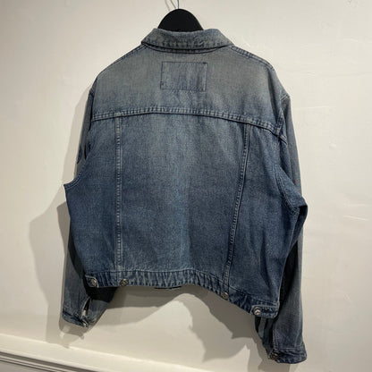 Armani Jeans 90s Denim Workwear Jacket | Large, Red