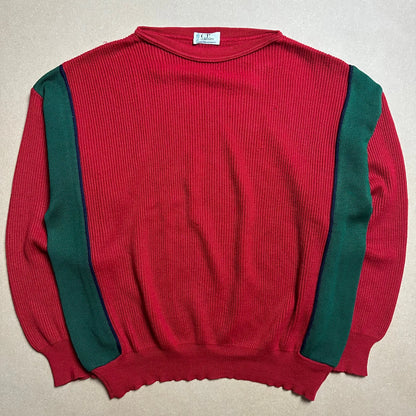 A/W 1980 C.P. COMPANY Two Tone Panelled Sweater