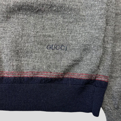 Gucci by Tom Ford 00’s Embroidered Logo Light Wool Knit - S | Default Title, Multicoloured