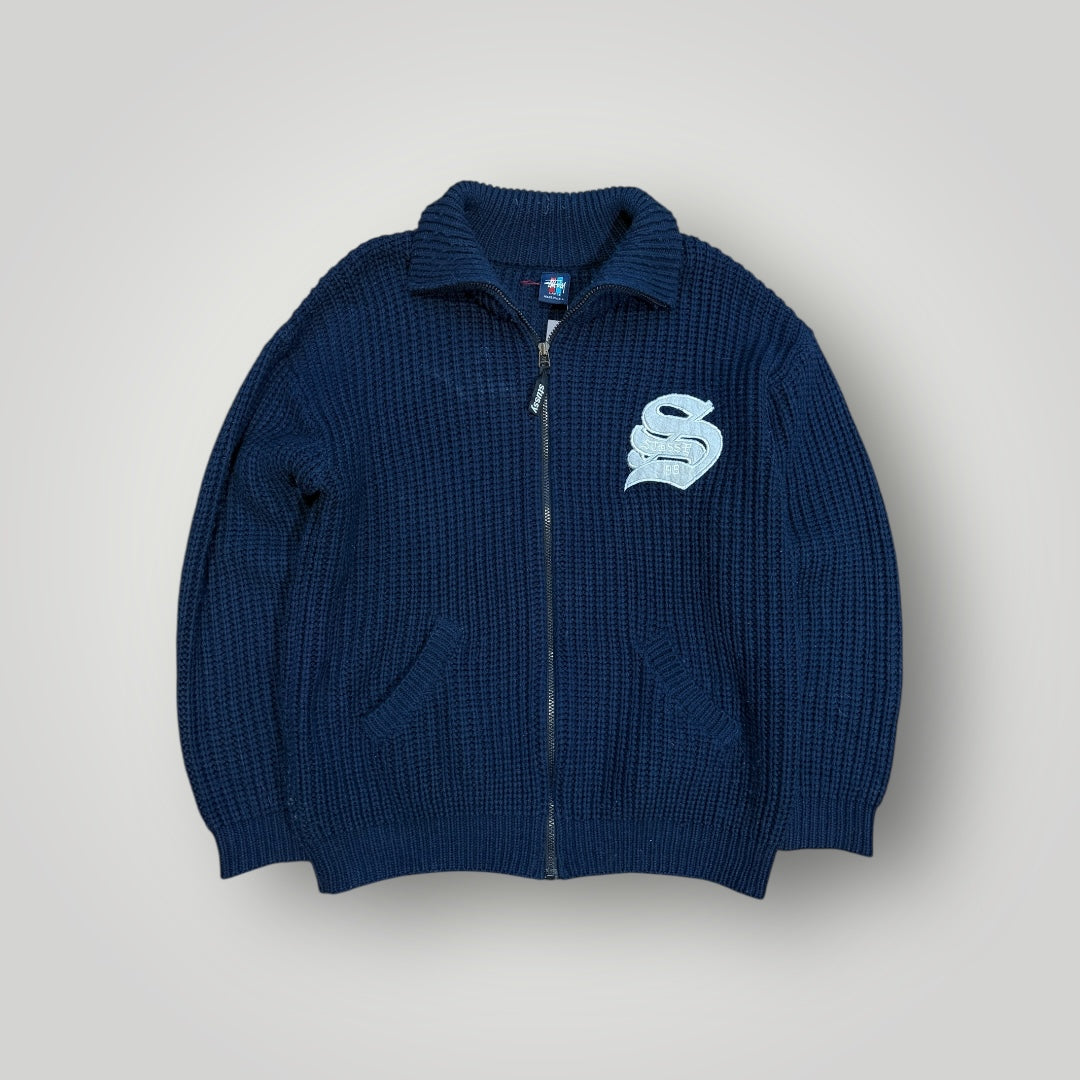 Stüssy 99-03 Spellout Embroidered Cable Knit L