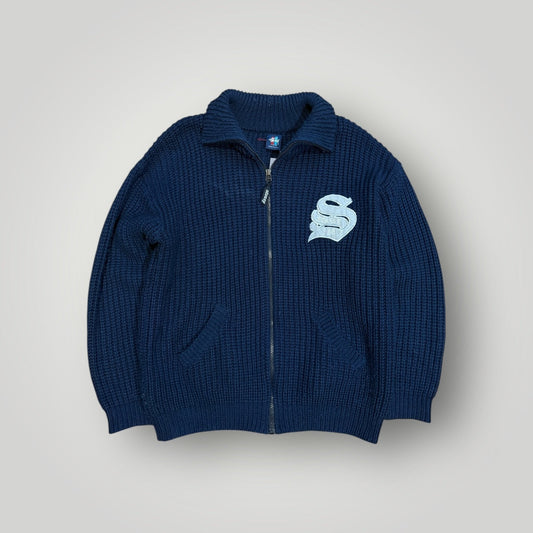 Stüssy 99-03 Spellout Embroidered Cable Knit L