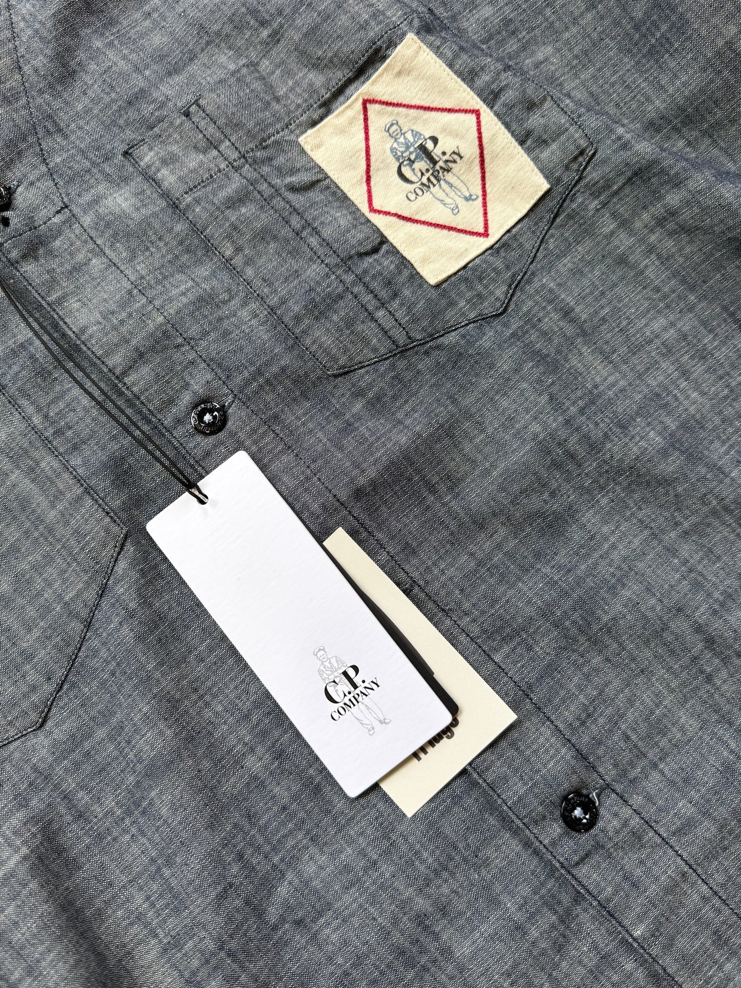 C.P. Company Chambray 4.75OZ Cotton Overshirt XL BNWT | Default Title, Blue