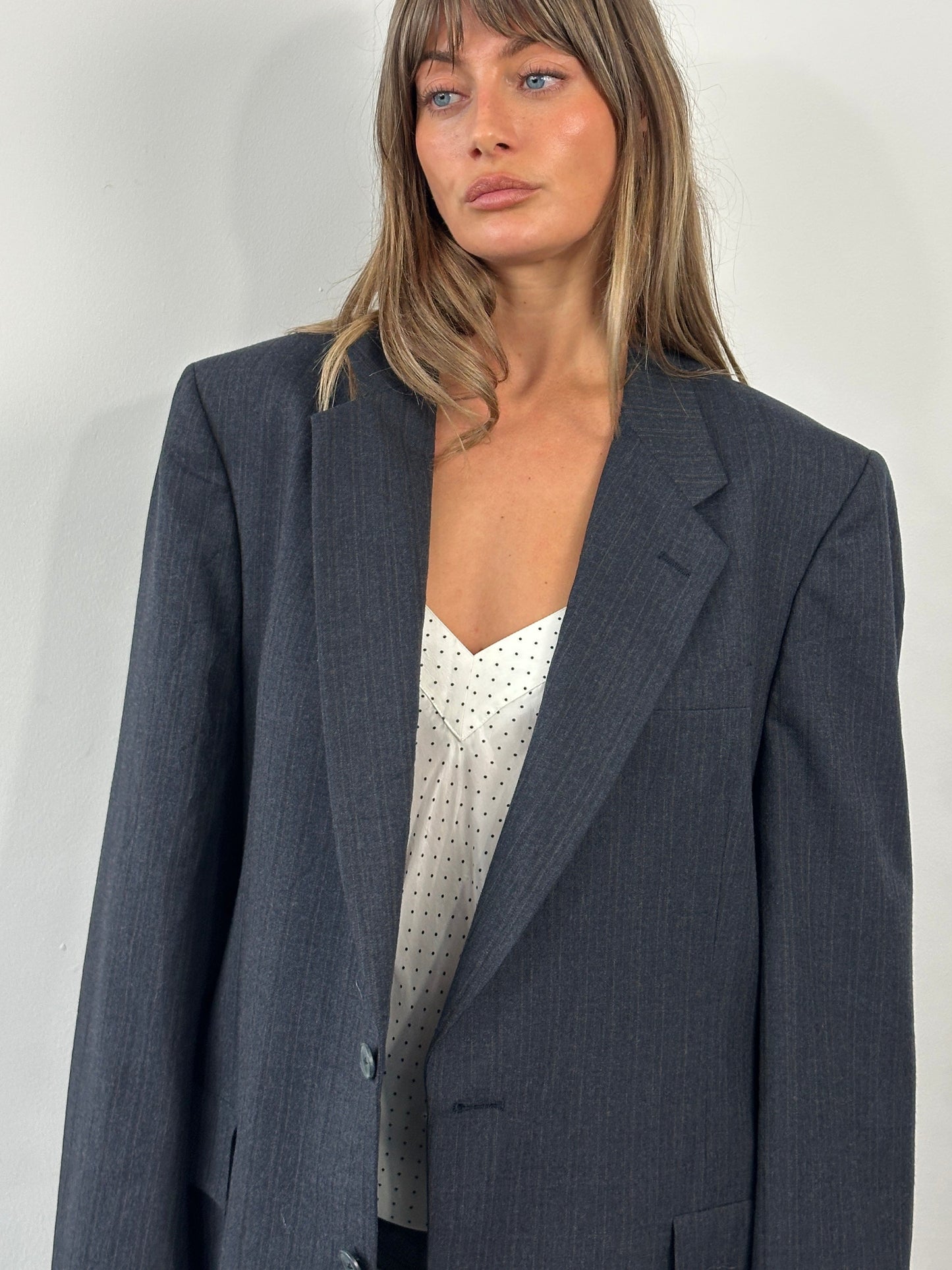 Christian Dior Monsieur 1980s Pure Wool Stripe Blazer - 44R/XL