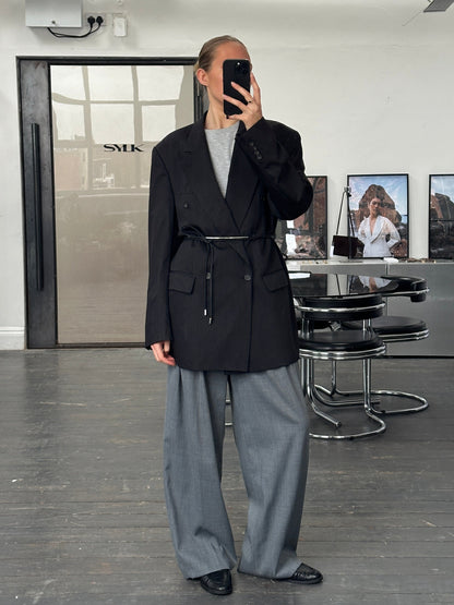 Yves Saint Laurent Pour Homme 1990s Wool Double Breasted Blazer - 44R/XXL