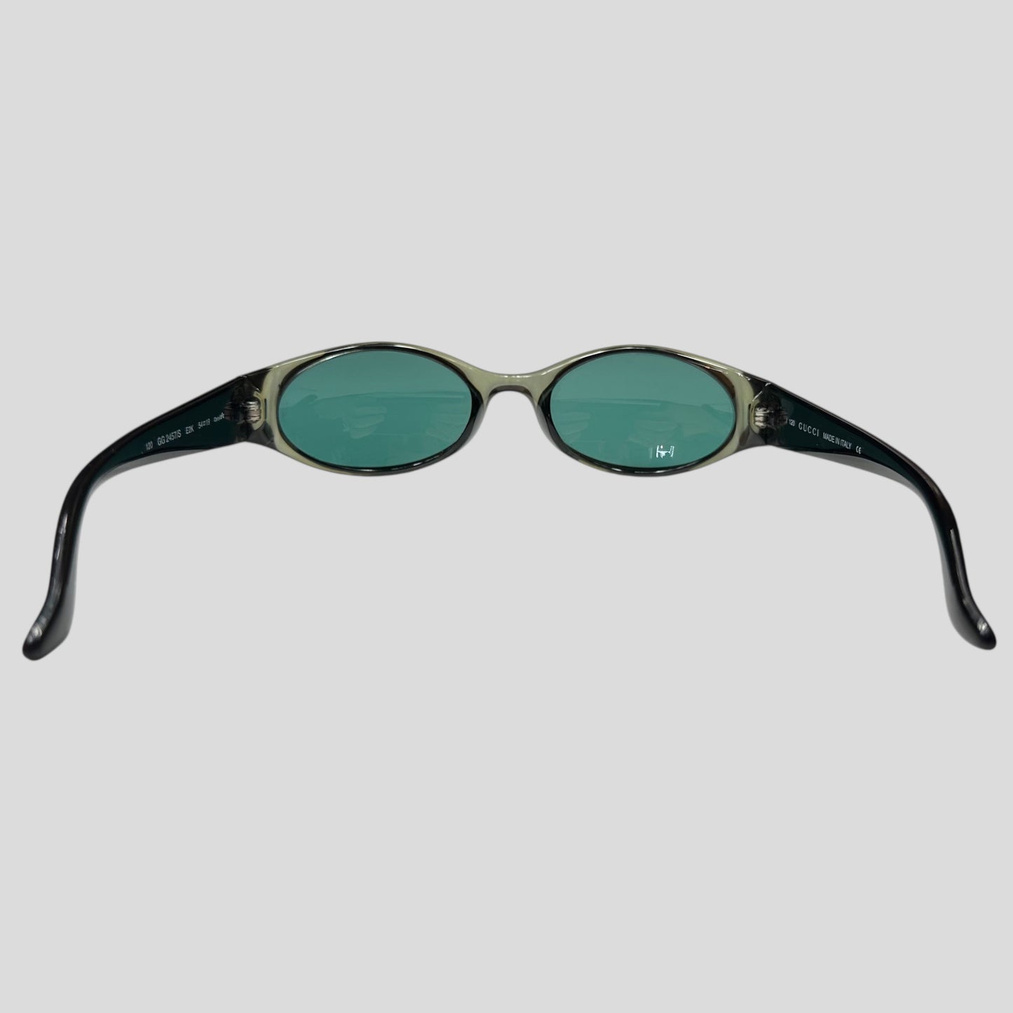 Gucci by Tom Ford 1997 Khaki Green Lens Oval Sunglasses