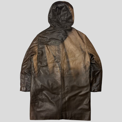 Prada Milano 1999 Runway Strap Detail Sunfade Trench Coat - IT54 | Default Title, Brown