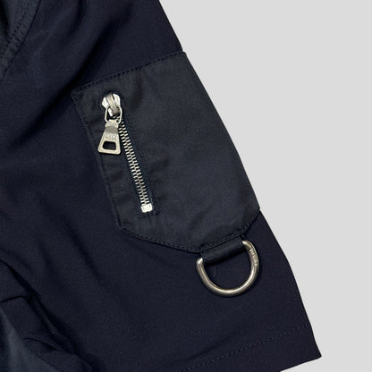 Prada SS00 Gabardine Nylon Hybrid Mini Pocket Shirt - L (M) | Default Title, Navy