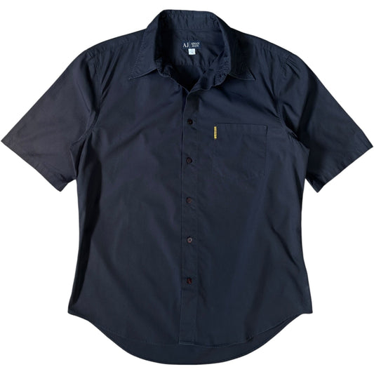Armani Jeans 00's Short Sleeve Shirt L | Large, Navy
