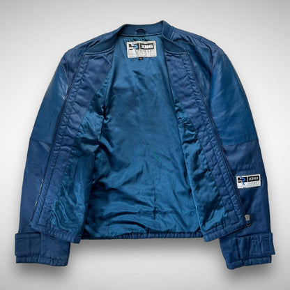 Diesel Leather Panel Nylon Bomber Jacket (1990s)